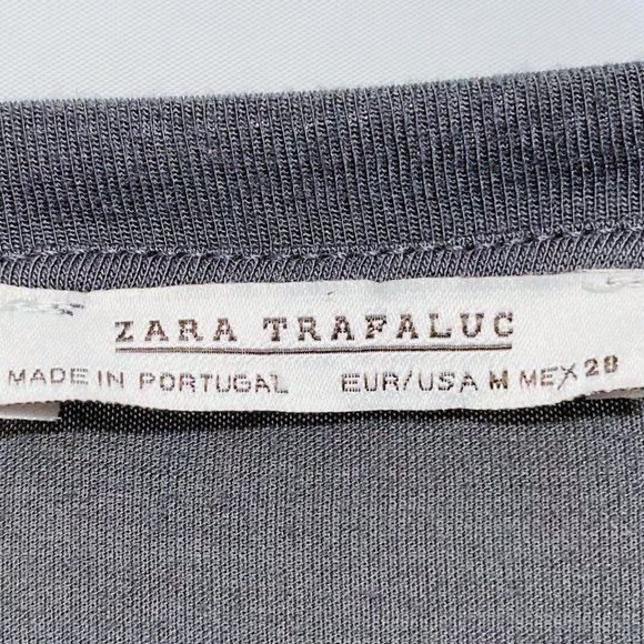 Zara Trafaluc Medium Long Tulip Bell Sleeve Crewneck Top - Picture 4 of 8